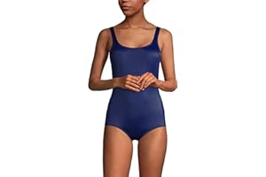 Lands' End Women's Chlorine Resistant Soft Cup Tugless Sporty One Piece Swimsuit
