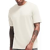 VEIISAR Men's Heavy Weight Crew Neck T-Shirt Mens Premium Cotton Tee - Pre Shrunk S-3XL