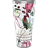 Tervis Traveler Sara Berrenson Floral Abstraction Triple Walled Insulated Tumbler Travel Cup Keeps Drinks Cold & Hot, 30oz, Stainless Steel