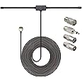 TECHTOO FM Radio Antenna FM Antenna Compatible for FM Radio Home Stereo Receiver AV Audio Video Home Theater Receiver Stereo Receiver of Pioneer Onkyo Yamaha Marantz Bose Wave Music System (Kit3)