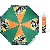 Kids Folding Umbrella Auto Open/Close Anti-rebound Safe Design UV Resistant Automatic Children Travel Umbrellas 8 Rib Reinforced Canopy 360° Reflective Strip Lightweight Cute Umbrella for Girls & Boys
