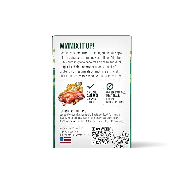 THE HONEST KITCHEN MMMIXERS – CHICKEN & DUCK CAT FOOD TOPPER, 5.5 OZ (PACK OF 12)