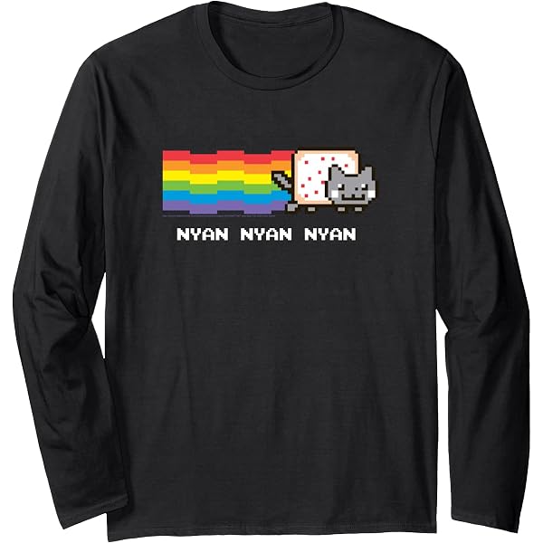 Amazon.com: Nyan Cat Nyan Nyan Nyan Rainbow Funny Internet Meme