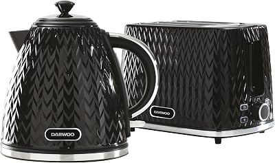 Daewoo Argyle 1.7 Litre Fast Boil Kettle and 2 Slice Toaster Set