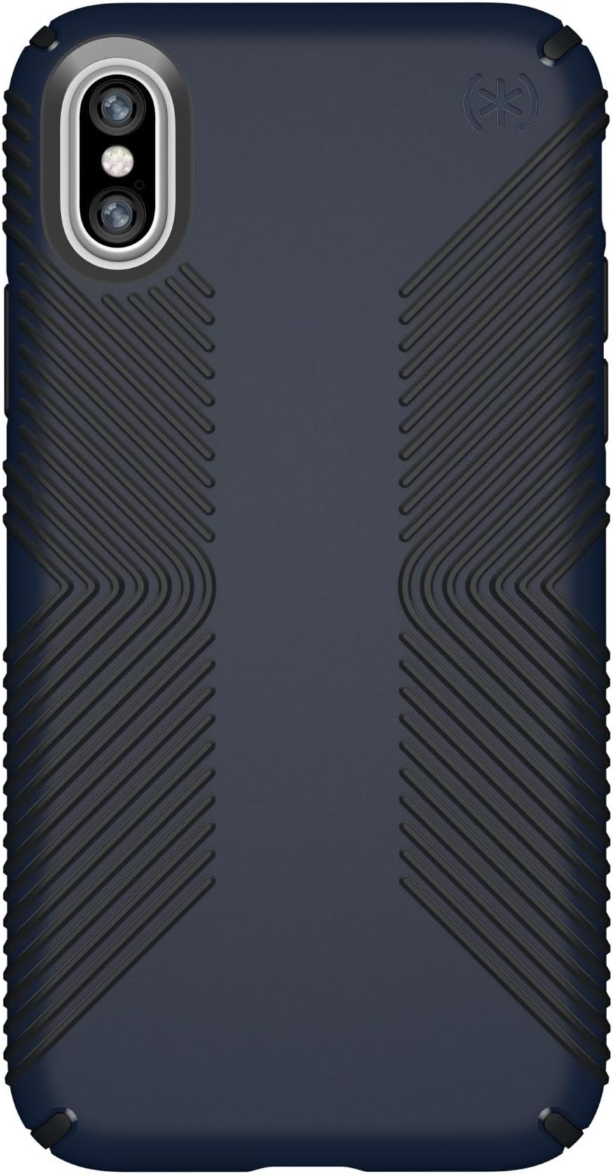 SpeckiPhone XS/X Case, Protective Grip Ultra Thin Slim Hardshell Anti Scratch Presidio Cover Case - Blue/Black