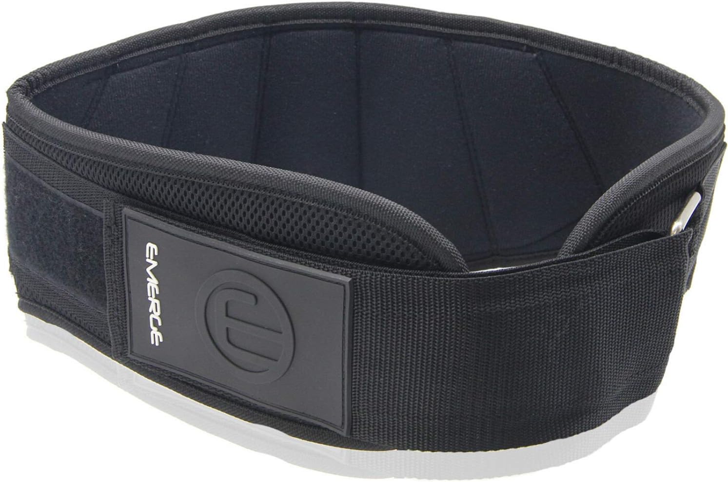 Emerge Weightlifting Belt for Lower Back Support for Powerlifting, Weight Lifting, Strength Training, Deadlift for Men and Women | Durable Padded Nylon with Adjustable Velcro Fitness