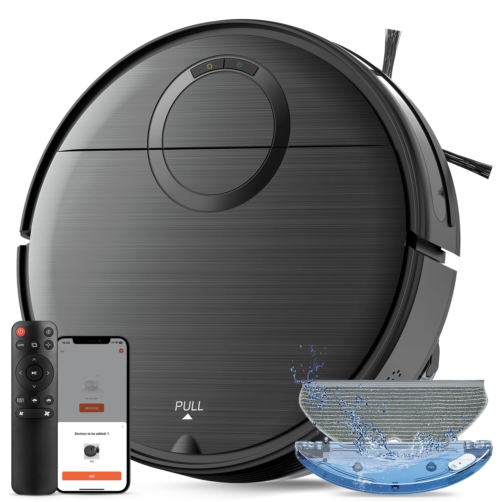 Photo 1 of Robot Vacuum, 2 in 1 Robot Vacuum and Mop Combo for Pet Owners: Strong Suction, Anti-Tangle Brushless Inlet, Picks Up Dog & Cat Hair, Wet Mopping Removes Paw Prints, Auto-Recharge with Schedule