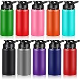 Mimorou 10 Pack Reusable Aluminum Water Bottles Bulk Multicolor Outdoor Sports Water Bottles for Travel Gym Cycling Camping, Snap Lid
