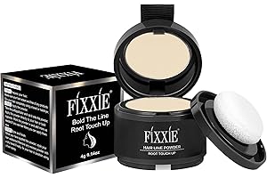 FIXXIE, FIXXIE Hairline Light Blonde Root Touch Up Powder - Instant Hair Loss Concealer for Thinning Hair, Windproof & Sweatproof Cover Up With Mirror and Puff