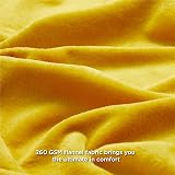 Bedsure Fleece Throw Blanket 130x150 Mustard Soft Microfibre Polyester view 4