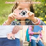 Taichaeu Digital Camera 1080P FHD 44MP 2.4 inch LCD 16X Zoom Pink view 6