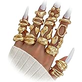 ZOVOLI Chunky Rings for Women Non Tarnish 14k Stackable Dome Statement Rings Sets Vintage Dainty Knuckle Open Midi Finger Rings Jewelry Pack Gifts