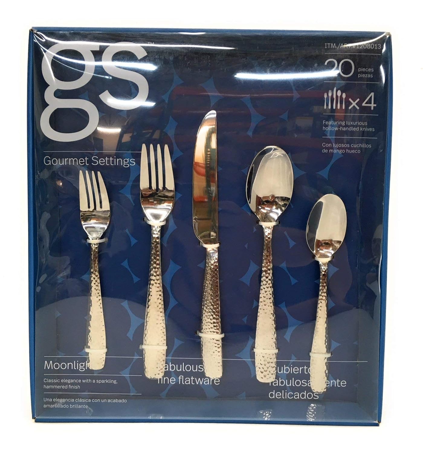 Amazon.com | Gourmet Settings GS Moonlight Fabulous Fine Flatware 20 Pieces Set: Flatware Sets