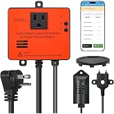 Ortis WiFi Power Failure &amp; Water Leak Alarm, Real-Time Monitoring of Water Level, Temperature &amp; Humidity, 110dB Siren with Flashing Light, APP Alerts, Ideal for Laundry Rooms &amp; Basements