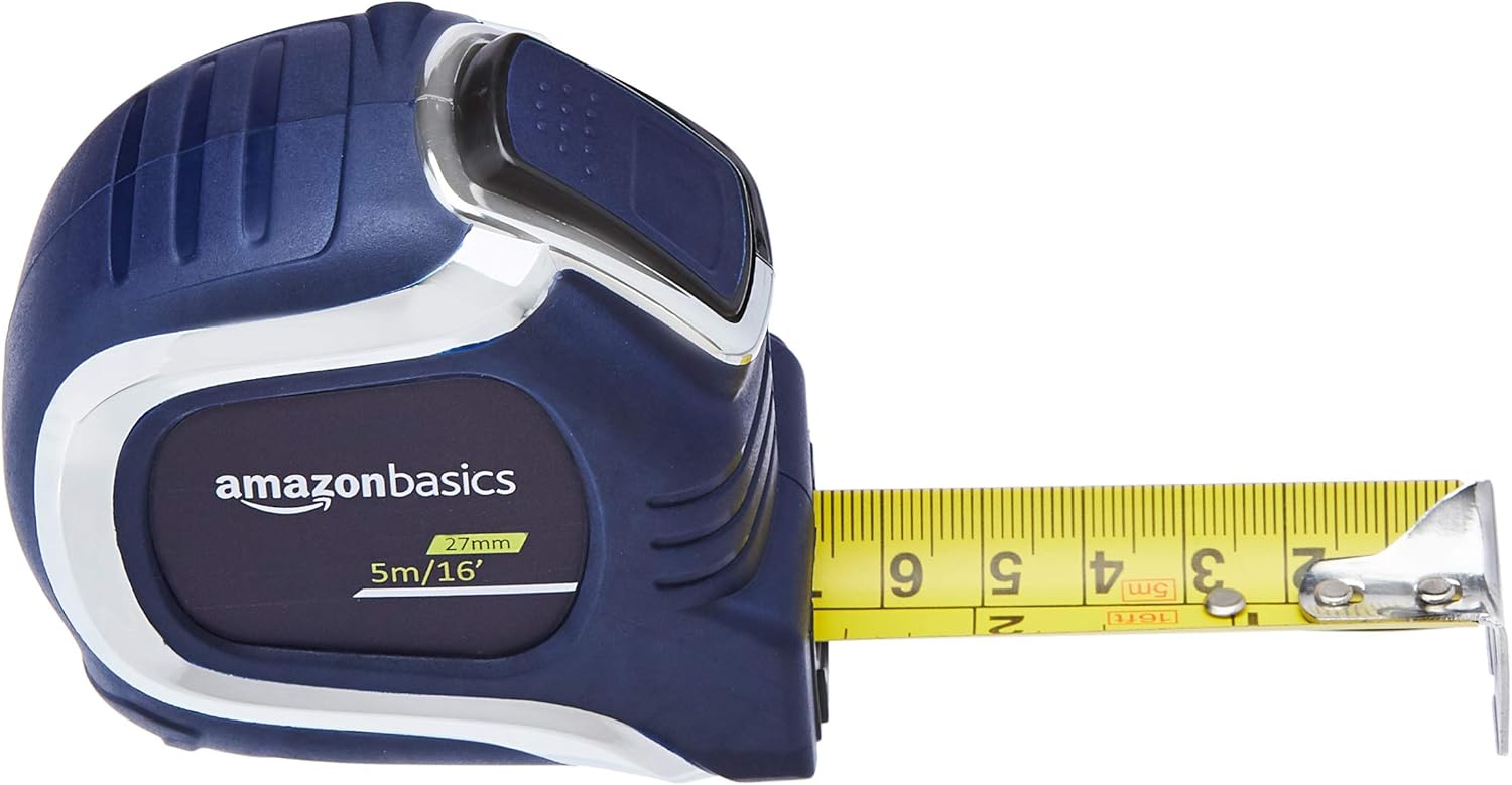 AmazonBasics Heavy Duty Tape Measure 16Feet (5Meters), Inch/Metric