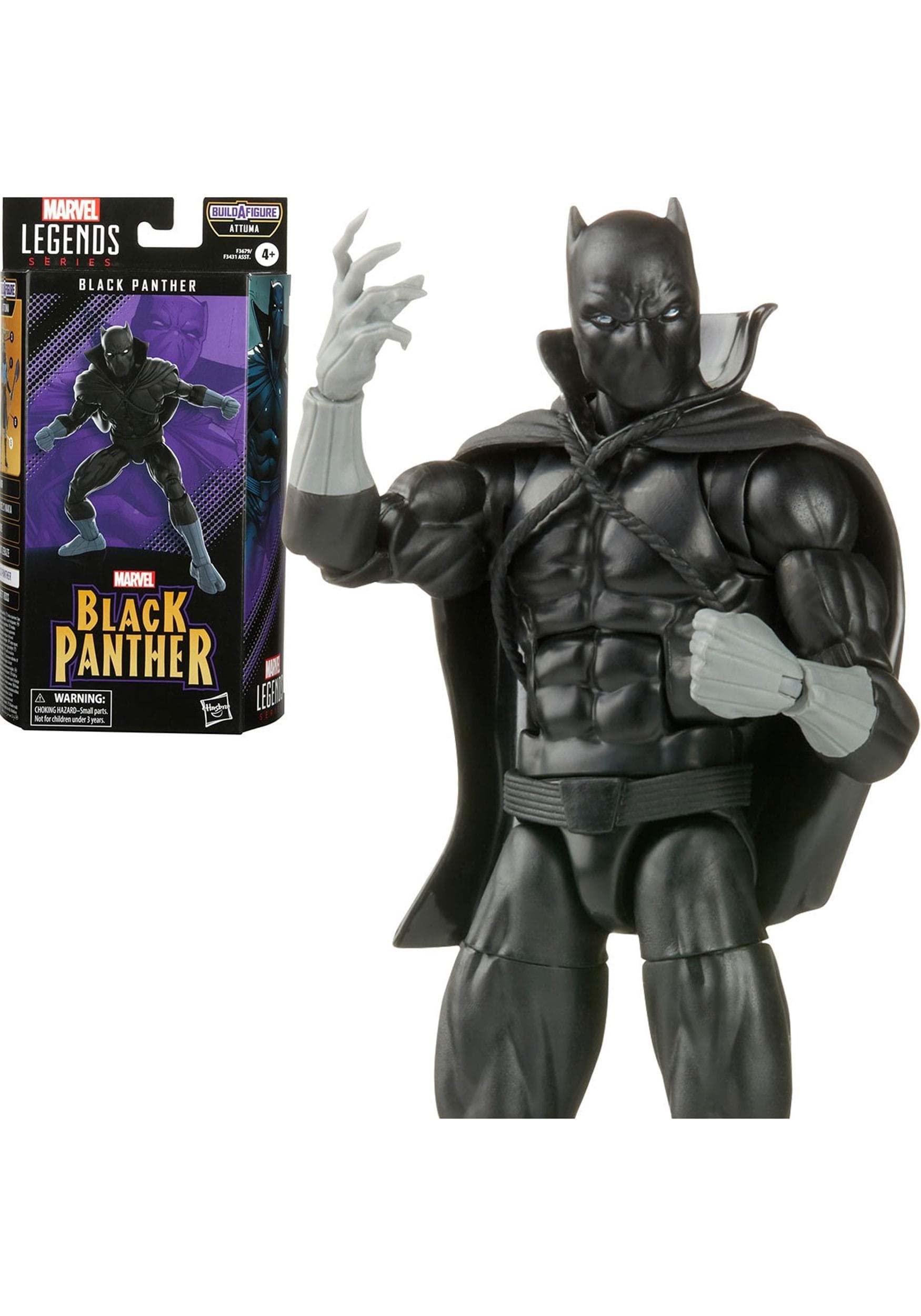 Marvel Legends Series Classic Comics Black Panther Figura de acción de juguete de 6 pulgadas, 2 accesorios, 1 pieza para construir una figura