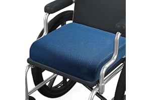 YOUFI Thick Memory Foam & Gel Seat Cushion, 18"X16"X4" Large Chair Cushion for Wheelchair Mobility Scooters, with Non-Slip Bo