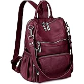 Uromee Travel Backpack Purse for Women Vegan Leather Ladies Fashion Tassel Shoulder Bag Convertible