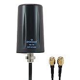 Proxicast 4G / 5G 2x2 MIMO Low Profile Panel Mount Antenna | Through Hole Screw Mount - Dual SMA Male Plugs - 10 ft Coax Leads - 600-6000 MHz Coverage - IP67 Vandal Proof - ANT-121-M22