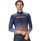 CASTELLI Men’s Apice Thermal Jersey, Long Sleeve Mid-Weight Breathable Warm Cycling Apparel for Cool Road Cycling & Biking