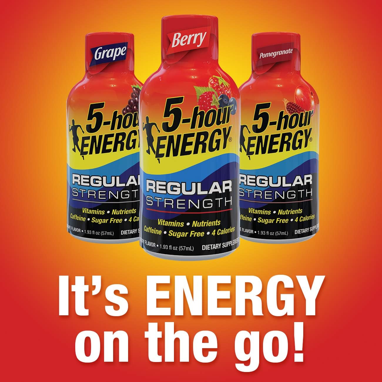 5-hour ENERGY Shot, Regular Strength Pomegranate, 1.93 Ounce, 24 Count: Health & Personal Care