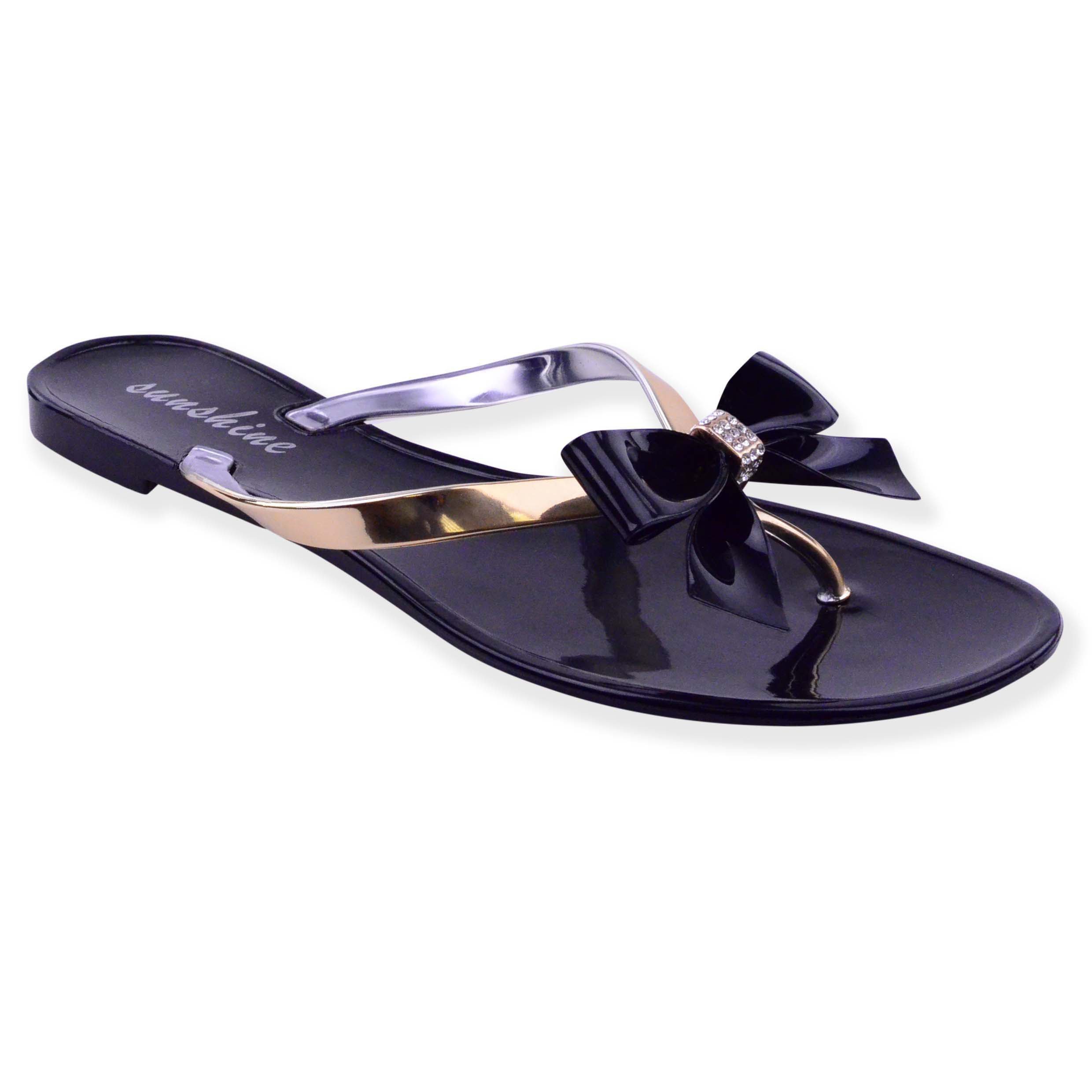 diamante jelly sandals