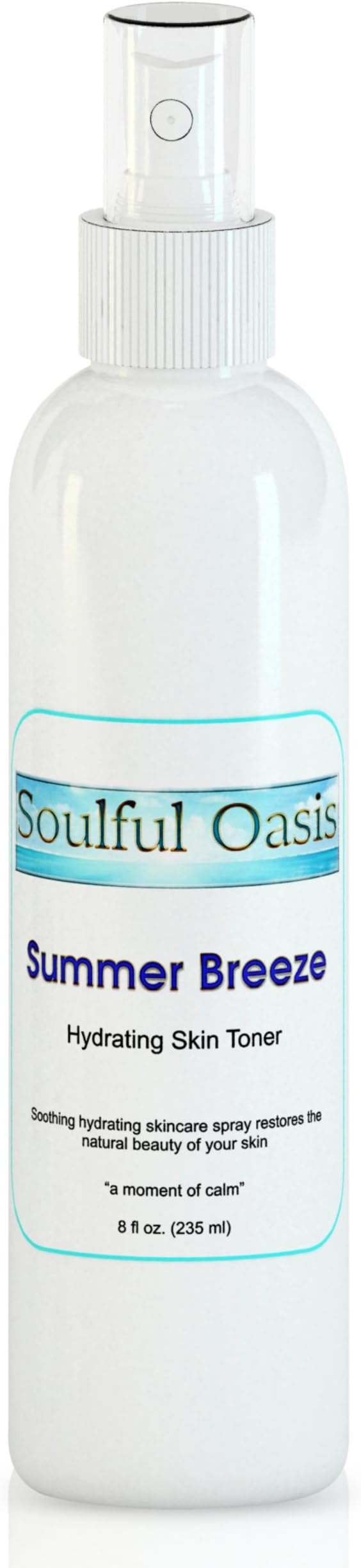 Hydrating Skin Toner - Summer Breeze - Soothing Skincare Spray Mist Restores the Natural Beauty of Your Skin - Everyday Moisturizer for Women and Men Made From Sea Algae and Minerals for Oily, Dry and Sensitive Skin. 8 Fl Oz.(235 Ml)