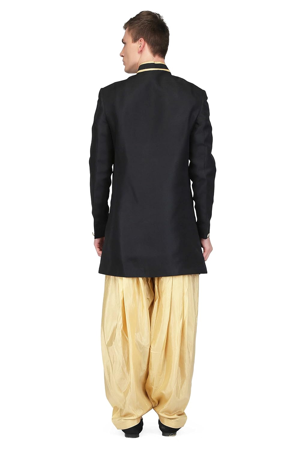 pret a porter indo-western stiched band gala jacket with patlia salwar