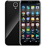 Unlocked 3G Smartphone,Padcod D24 5.5 Inch IPS Display Curved Glass Android 7.0, MTK6580 Quad-Core 1.3GHz Processor 16GB ROM Dual Sim Slot WiFi&Bluetooth 2G/3G Network Smart Android Phone (Black)