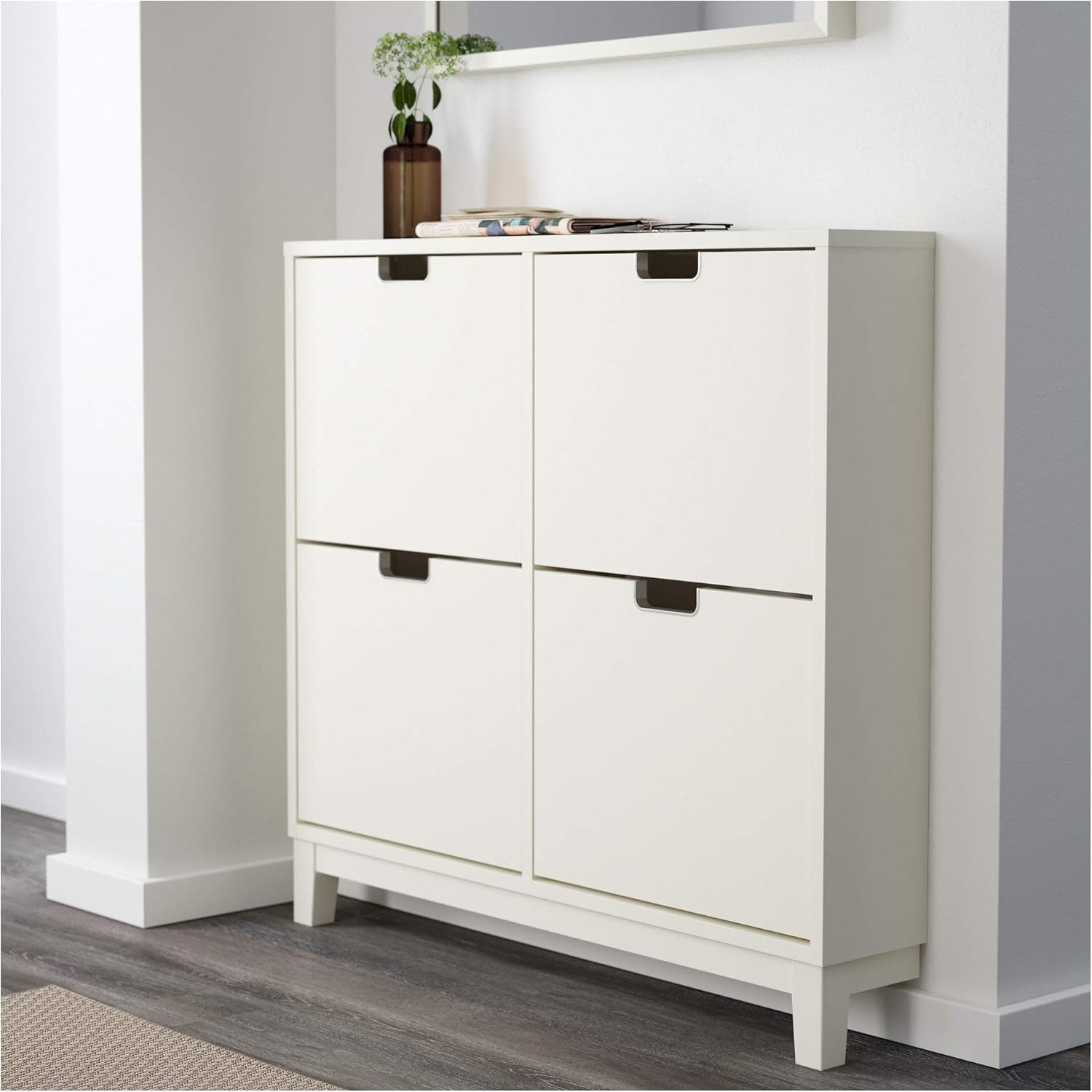 Amazon Ikea イケア St Ll ホワイト 靴収納用キャビネット 4コンパートメント ホワイト シューズボックス オンライン通販