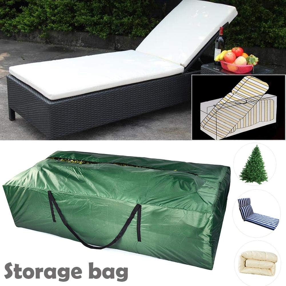 Waterproof Sun Lounger Cushions Storage Bag,Outdoor Furniture Cushions Beach Cushion Waterproof Storage Bag,Zipper Waterproof Christmas Tree Beach Cushion Storage Bag for Hiking Camping