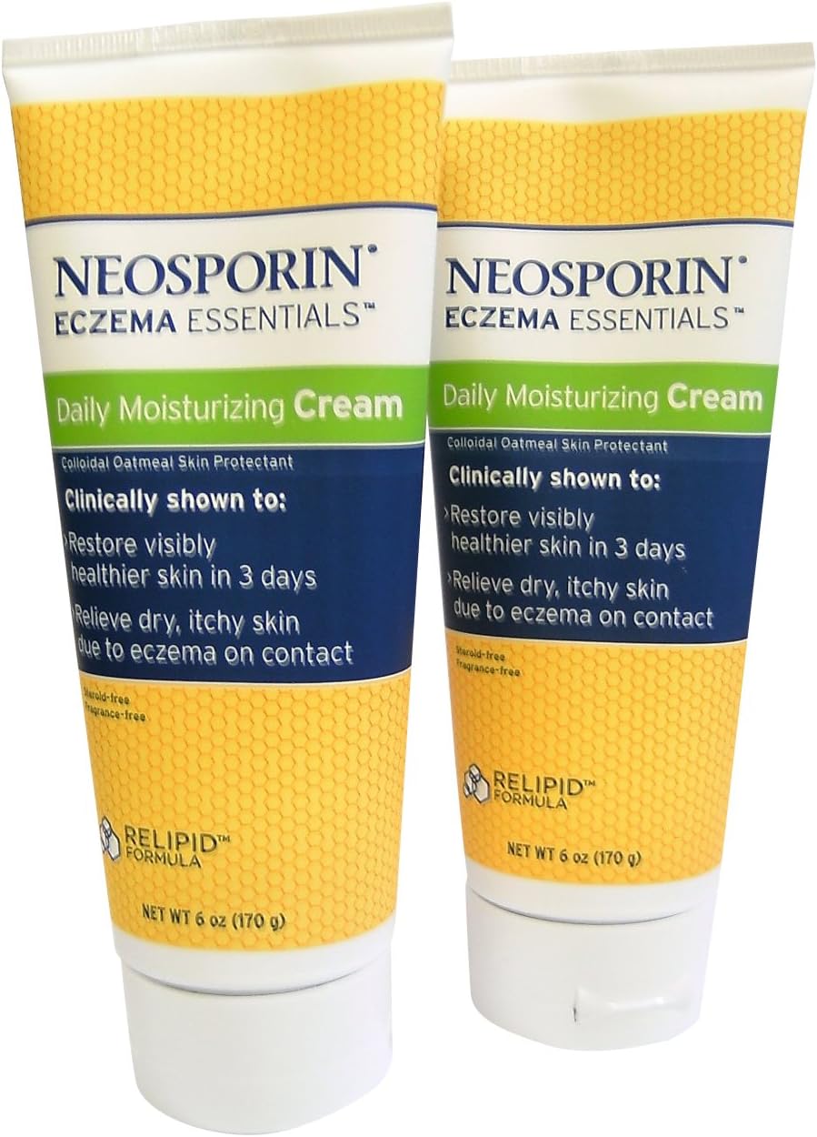 Neosporin Eczema Essentials Daily Moisturizing Cream, 6 Ounce (Pack of 2): Health & Personal Care