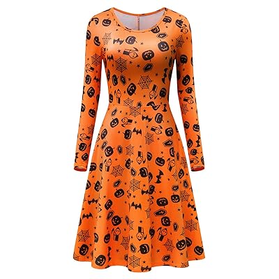lymanchi Women Halloween A Line Dress Casual Long Qatar | Ubuy lymanchi Women Halloween A Line Dress Casual Long Qatar | Ubuy