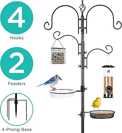 Amazon Com Best Choice Products 91in 4 Hook Bird Feeding Station