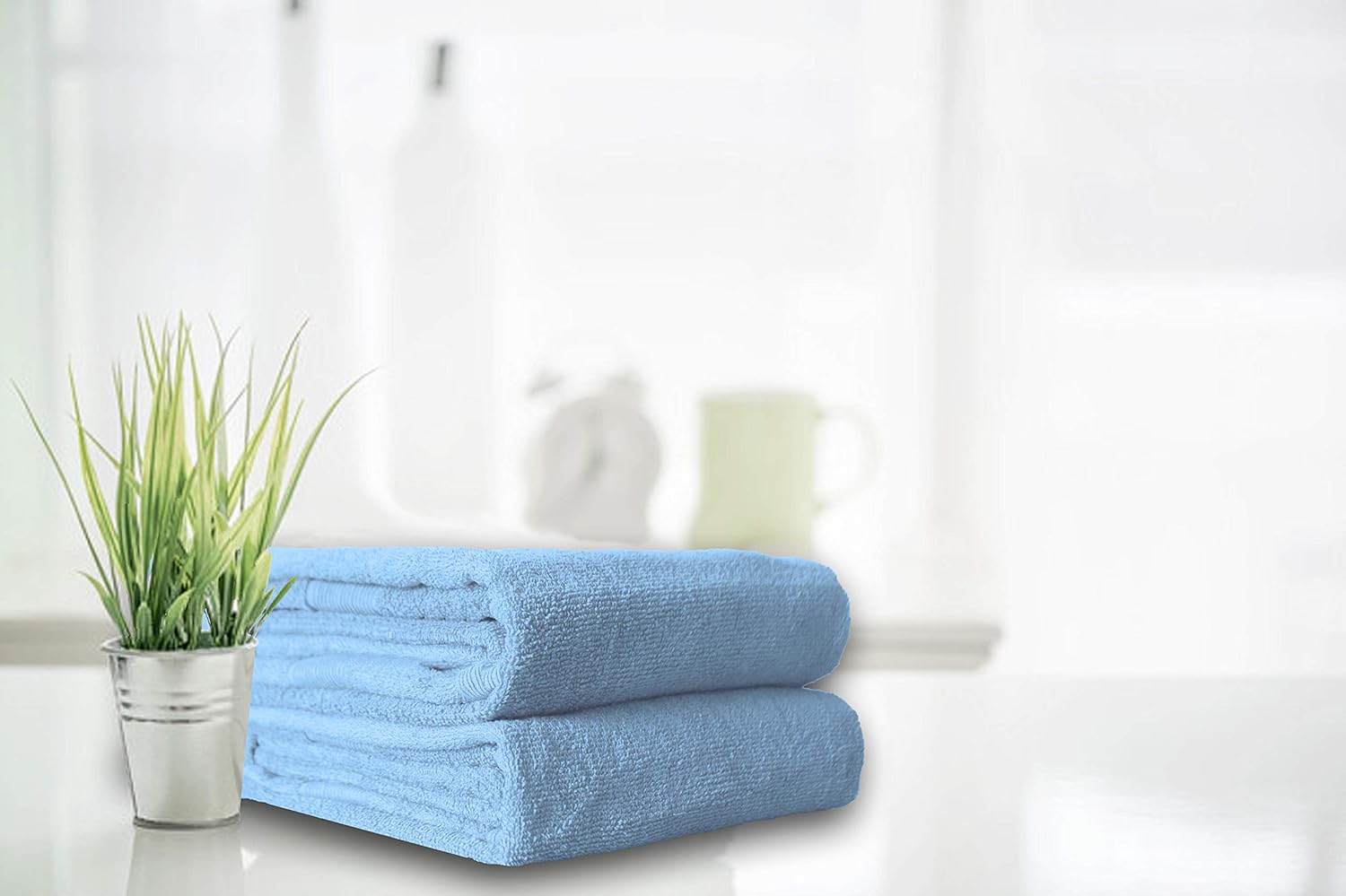 Elvana Home 8 Piece Towel Set 100% Ring Spun Cotton, 2 Bath Towels 27x54, 2 Hand Towels 16x28 and 4 Washcloths 13x13 - Ultra Soft Highly Absorbent Machine Washable Hotel Spa Quality - Black: Kitchen & Dining
