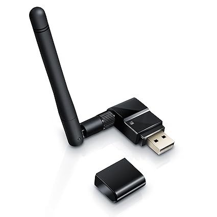 CSL - 300 Mbit/s WLAN Stick mit Abnehmbarer Antenne | Wireless LAN | USB 2.0 Stick | Mini Dongle 802.11n/b/g | SMA Buchse 150