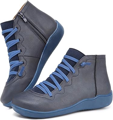comfy flat heel arch support boots