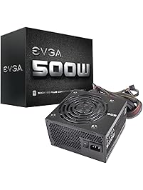 EVGA 500 W1, 80+ WHITE 500W, 3 Year Warranty, Power Supply 100-W1-0500-KR, Black