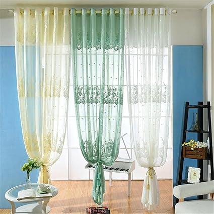 Amazon Com Simonshop 110 X 79 Inch Fashion Sheer Window Curtains