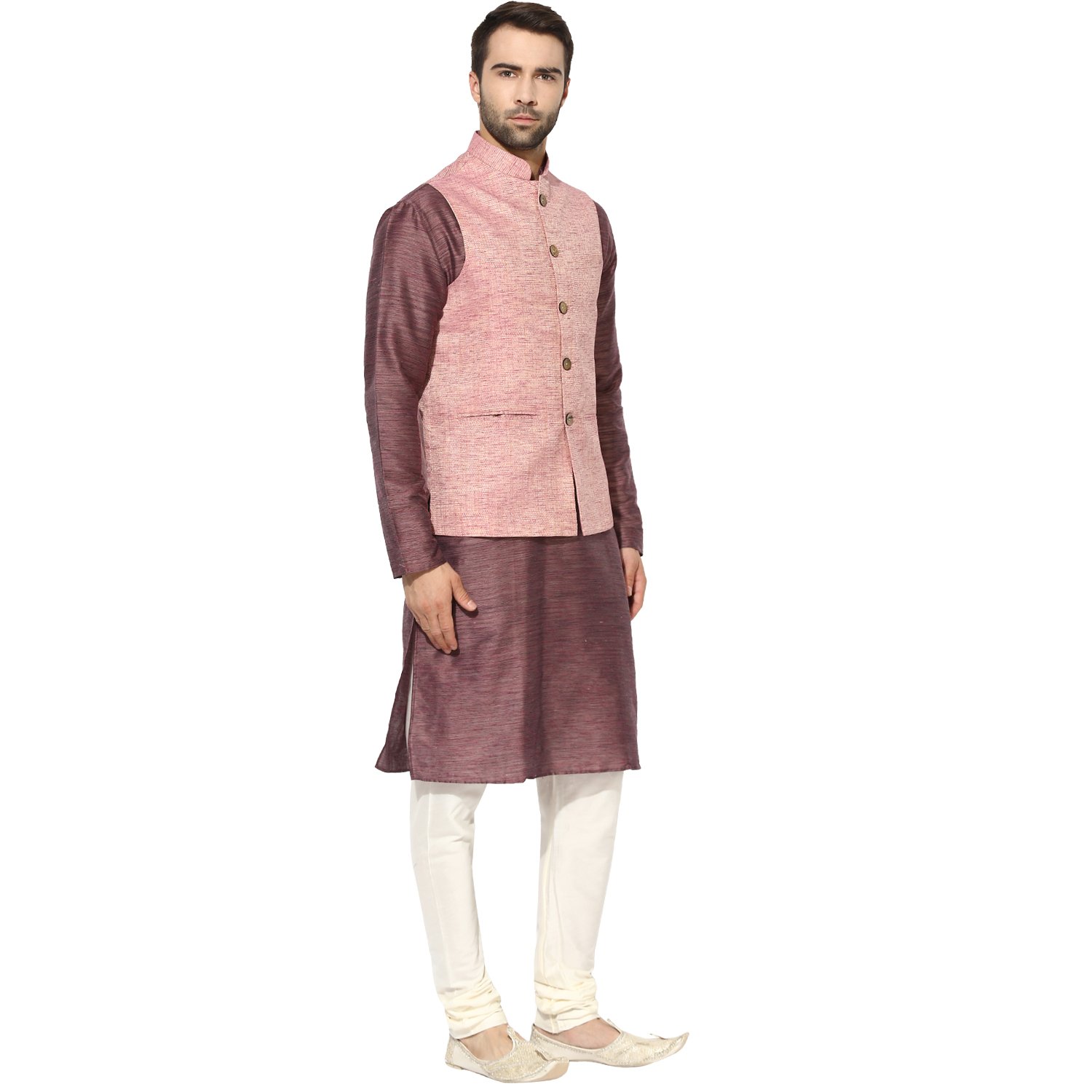 kisah benarasi cotton silkwovenwaistcoat for men's