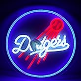 Baseball Team Neon Signs for Wall Decor, Dimmable Led Neon Lights for Man Cave Or Garage Decoration, Neon Sign For Bar, Dorm Room, Party Decoration,Game Room Decoration 12.2 * 12.2inch
