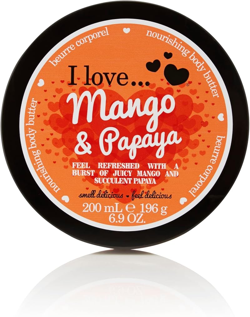 I LOVE Mango Papaya Body Butter 200ml Shea Coconut Oil Natural Ingredients Vegan