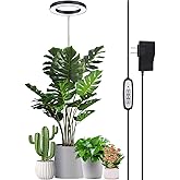 LORDEM Plant Grow Light, Full Spectrum Plant Light for Indoor Plants, Brightness Adjustable LED Growing Lamp with Auto On/Off