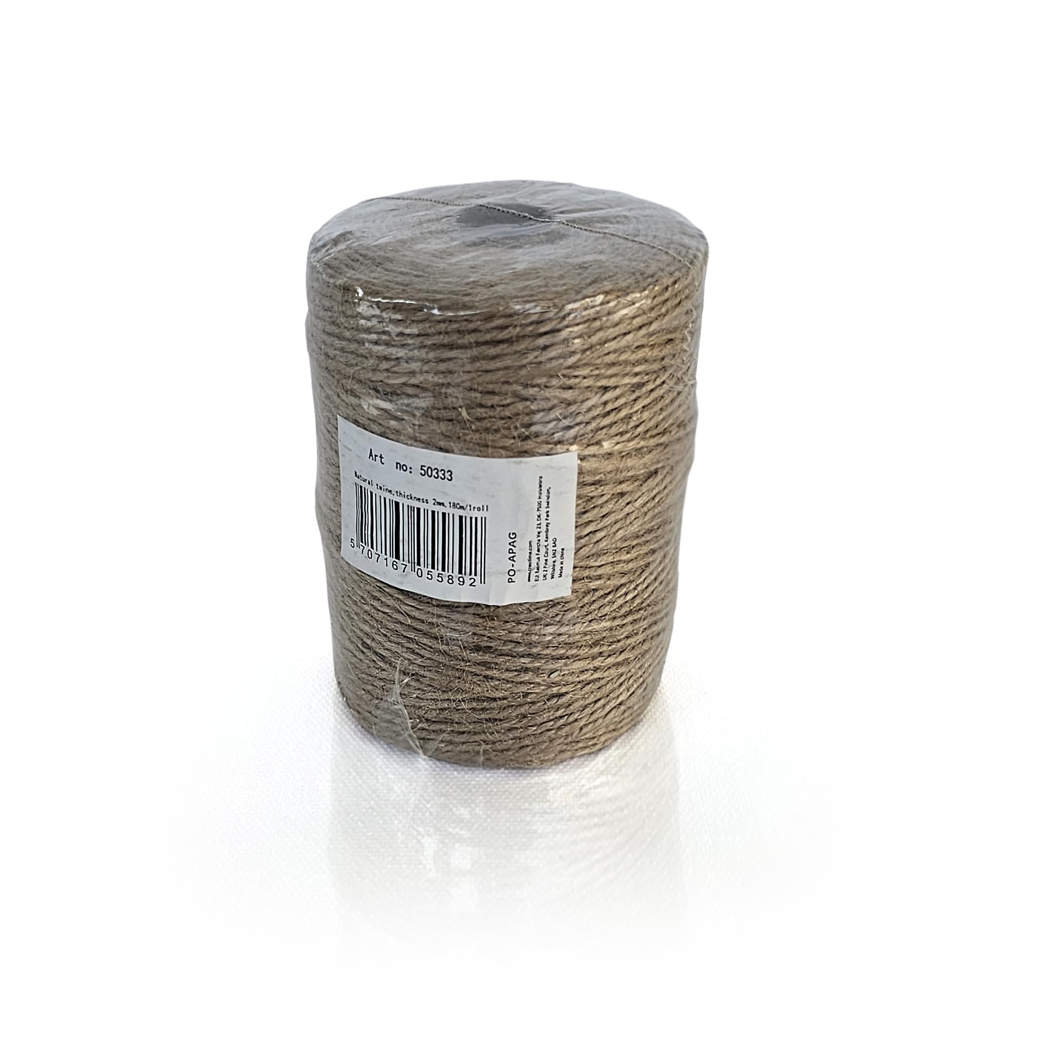 Create Crafts 50333 Flax Twine 2mm x 180m, Beige