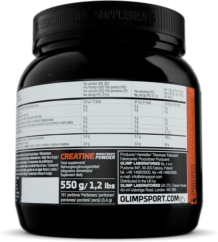 Creatina Monohydrate en Polvo - 550 g