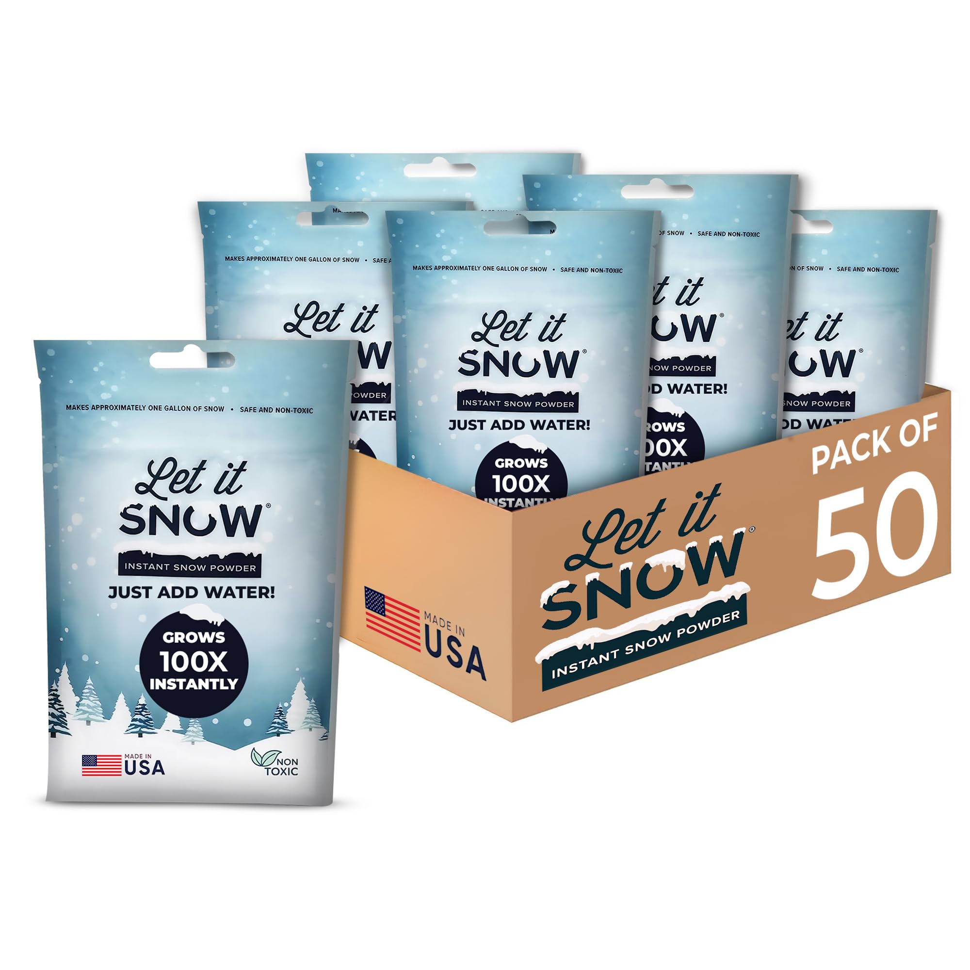 Let it Snow Instant Fake Snow Powder – Made in