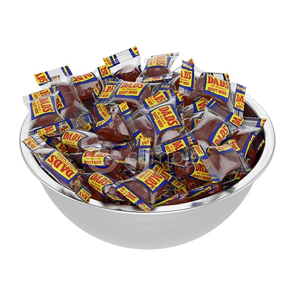 CAMBIE – DAD’S ROOT BEER BARRELS HARD CANDY, INDIVIDUALLY WRAPPED SWEET & CREAMY NOSTALGIC ROOT BEER CANDY, PERFECT FOR PARTIES & EVENTS, PACKAGED IN A RESEALABLE POUCH – 1 LB