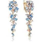 Dangle Earrings for Women，Crystal Drop Earrings Zirconia Rhinestone Dangling Earrings for Women Prom Party Jewelry Gifts，Dangle Fashion Jewelry Crystal Earrings for Women and Girls