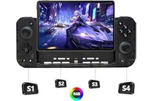 SZYUYU Switch Controller for Nintendo Switch/OLED, Full-Size Grip Ergonomic Handheld Mode Controller, Switch Pro Controller One-Piece Joypad with 8 Color RGB Lights/Programming/Cable