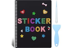 UFU Large Reusable Sticker Book Collecting Album 8.5×11 Inch Sticker Collection Storage Book with 40 Sheets Blank Release Pap
